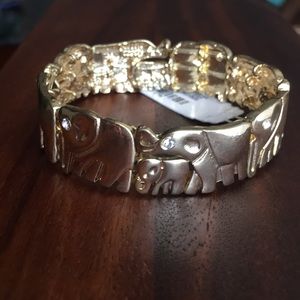 Charming Charlie Gold Elephant Bracelet
